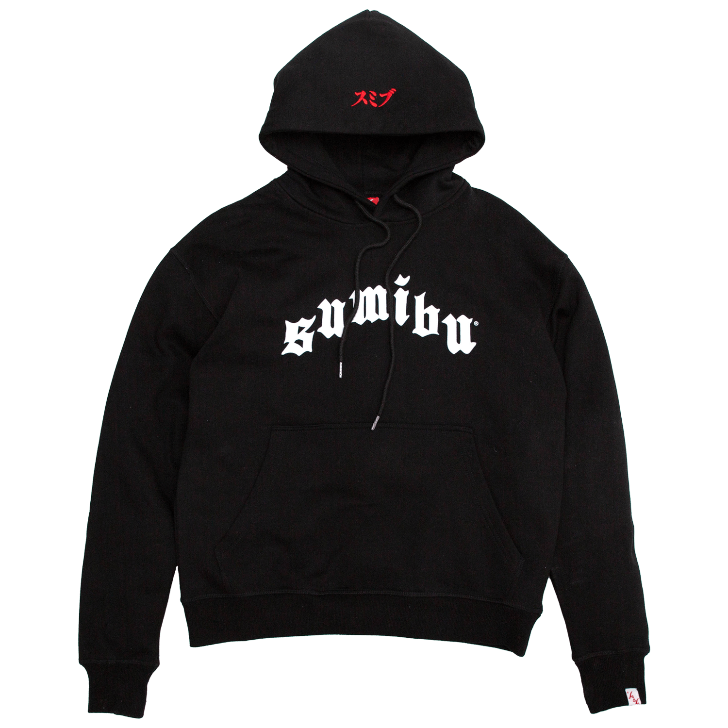 Black discount white hoodie
