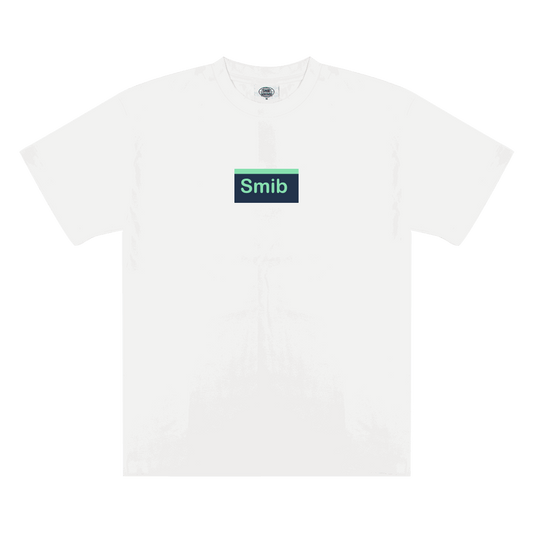 White Smib x Mascotte FUCK OV Rolling Tee with screen-printed logo on the front