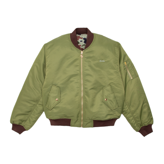 Ol' Sumibu Bomber Jacket | Reversible Army Green - Mint Camo