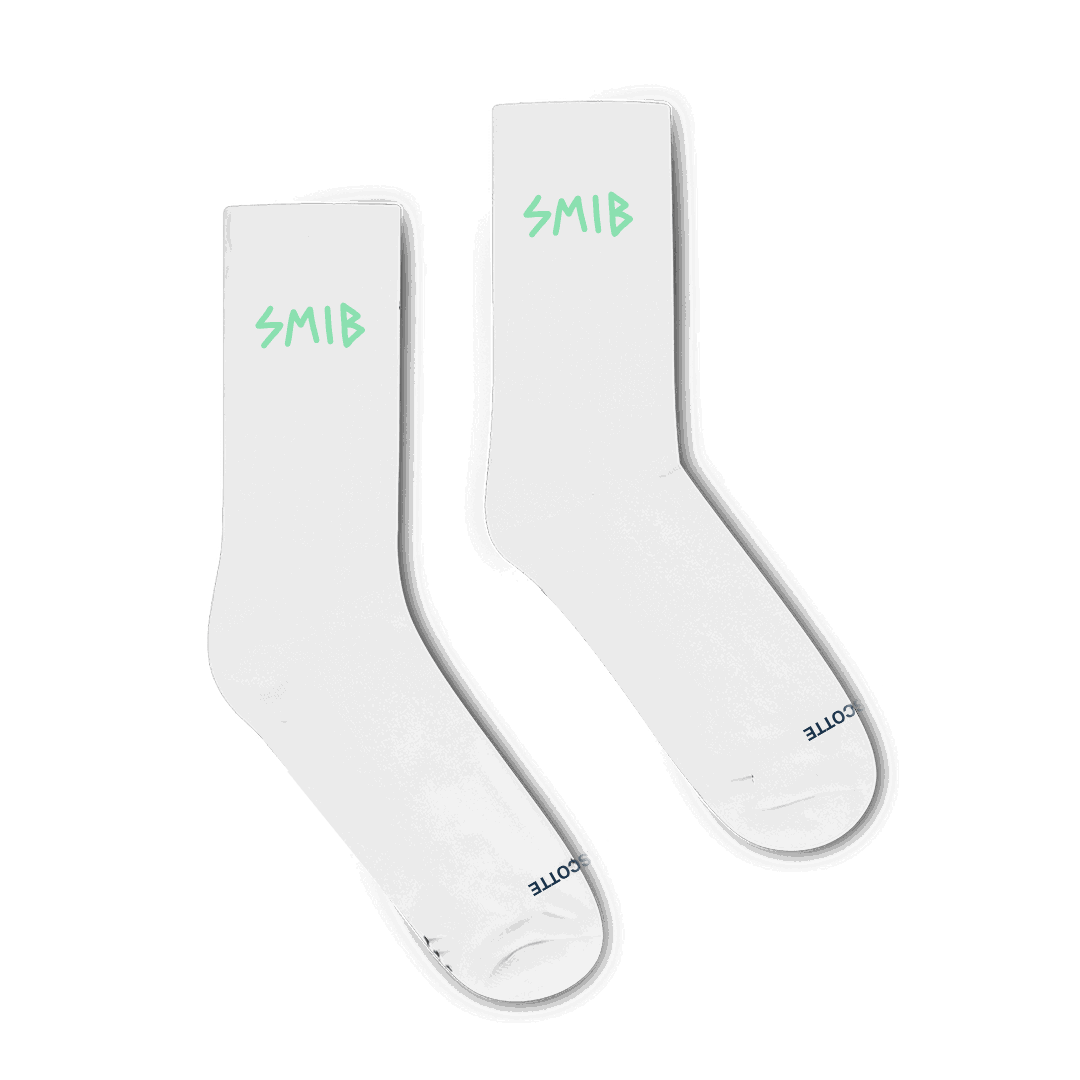 Smib x Mascotte Socks | White - Green - Sumibu