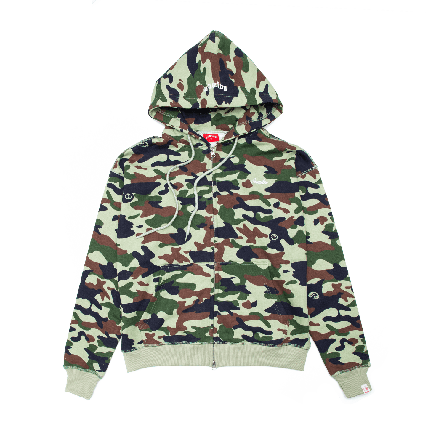 Sumibu Zip-Hoodie | Mint Camo