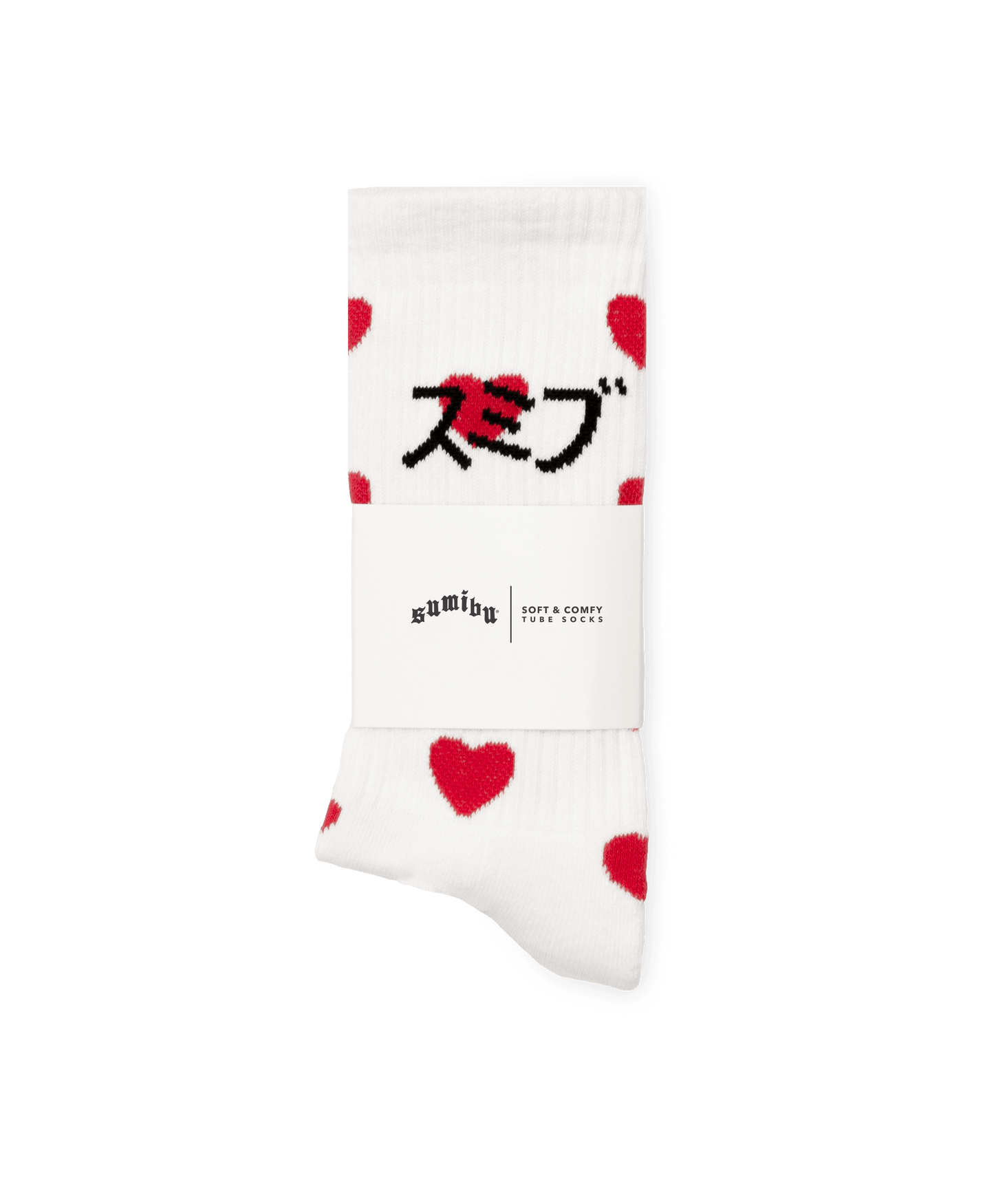 True Love Kata Socks | White - Red