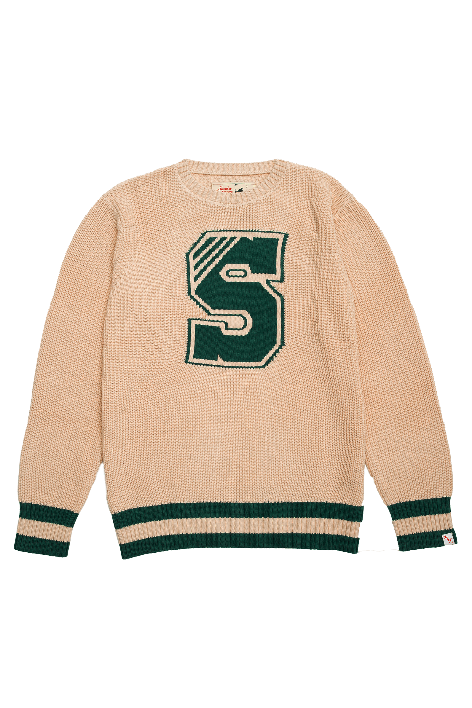 Sumibu Academy Knit Sweater Cream Green Front